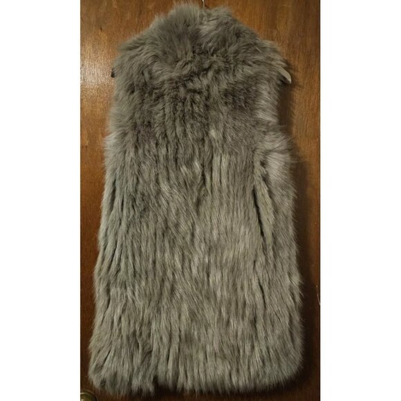 Donna Salyers Fabulous Furs XS Apres Ski Silver Fox Faux Fur Vest - Picture 2 of 7